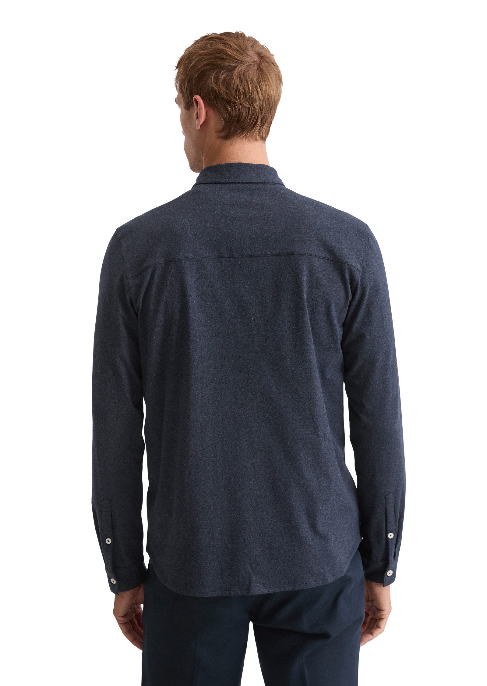 Marc O'Polo Langarmhemd regular fit aus reiner Bio-Baumwolle Jerseyhemd günstig online kaufen