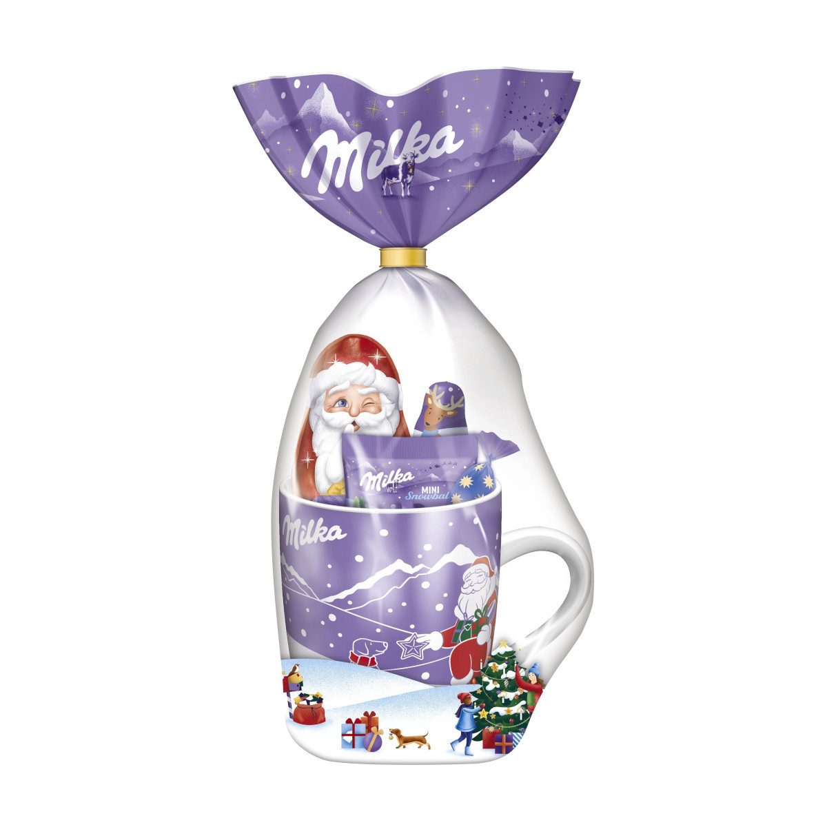 MILKA Schokolade, Milka Weihnachtsbecher mit festlicher Schokoladenmischung 94g
