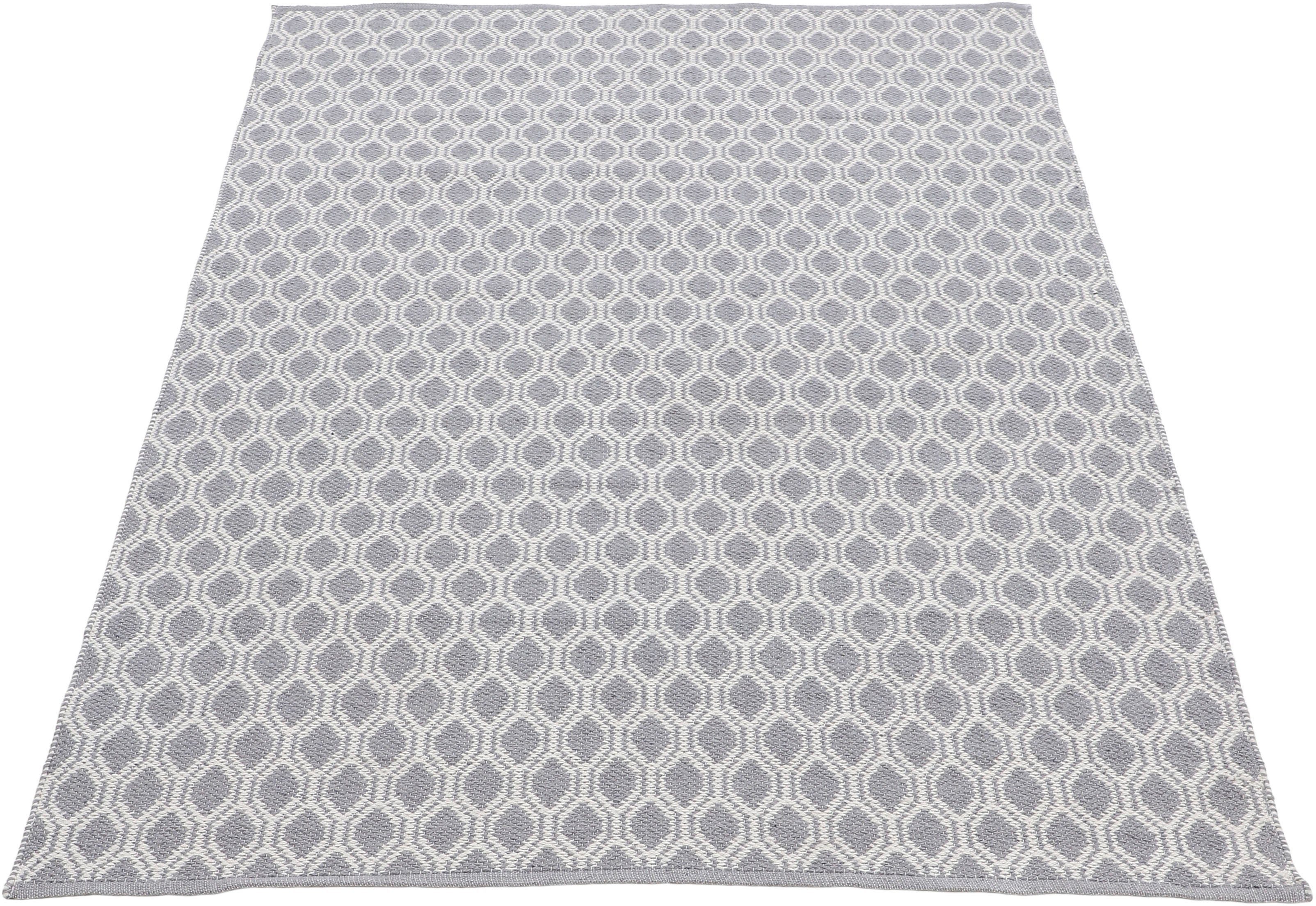 Teppich Frida Wendeteppich, 100% Sisal rechteckig, recyceltem 204, Höhe: Flachgewebe, grau Material Optik mm, carpetfine, (PET), 7