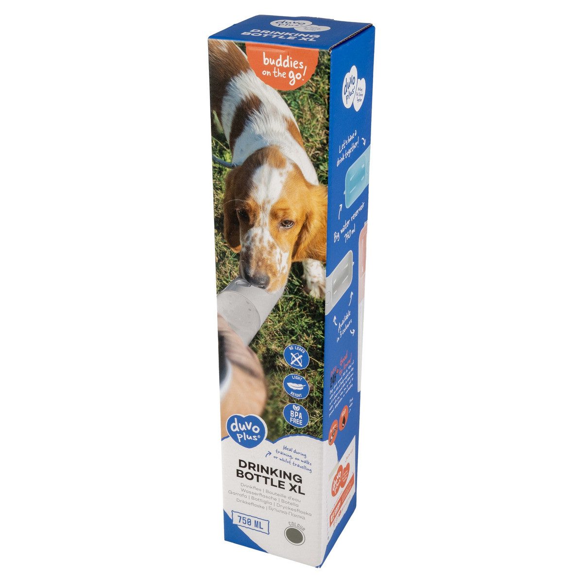 DUVO+ Reisenapf Portable Trinkflasche grau