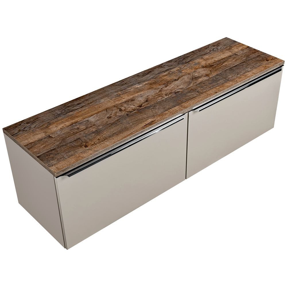 Lomadox Waschbeckenschrank PUEBLA-56-TAUPE taupe mit Vintage günstig online kaufen