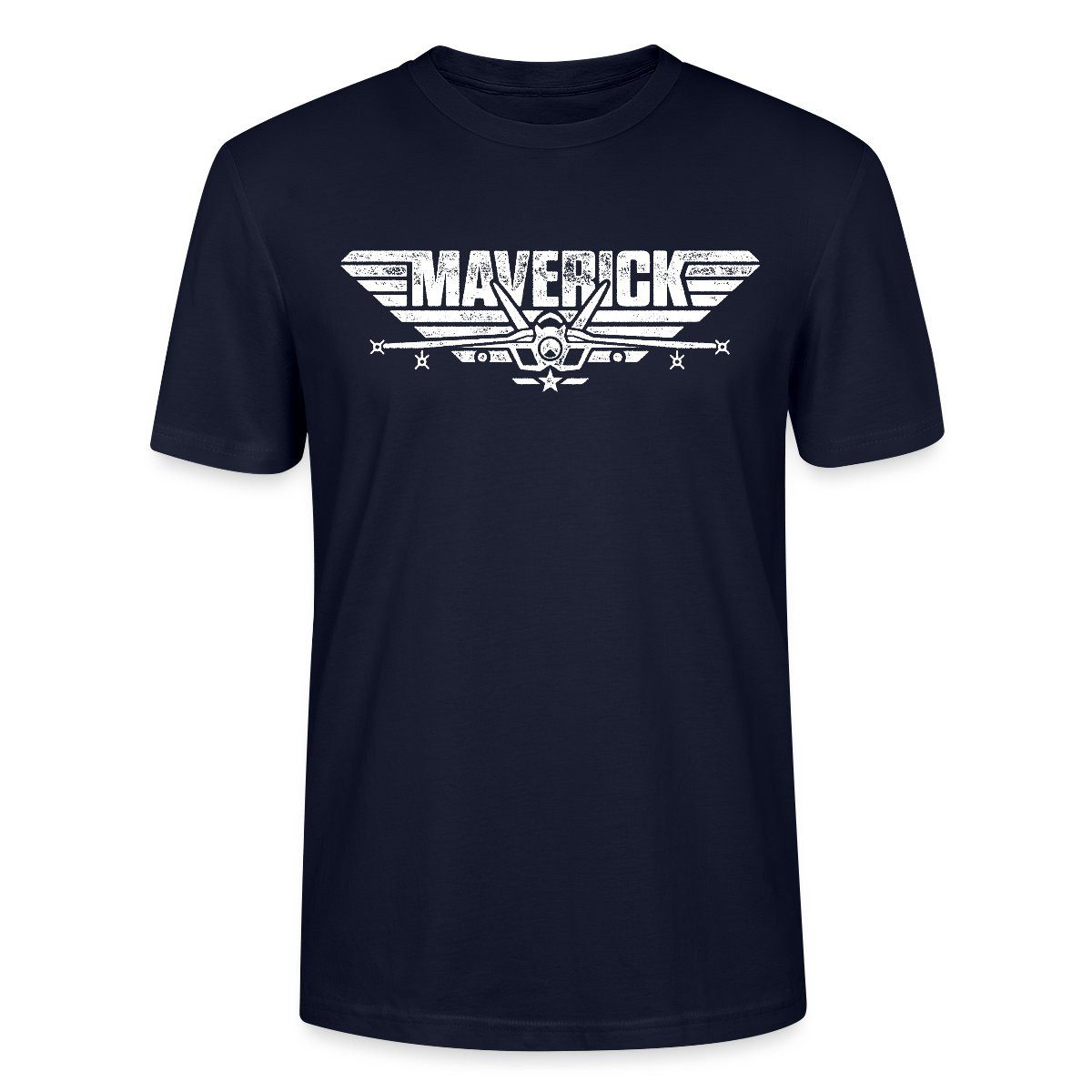 T-Shirt Top Gun Maverick Kampfjet Logo Unisex Bio T-Shirt