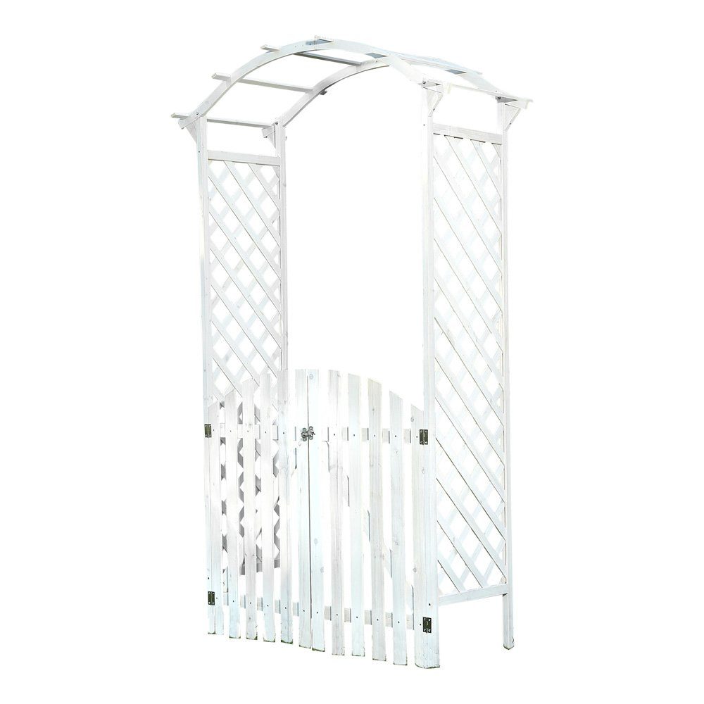 Feel2Home Rosenbogen Rosenbogen mit Tür Spalier Pergola Rankgitter Torbogen günstig online kaufen