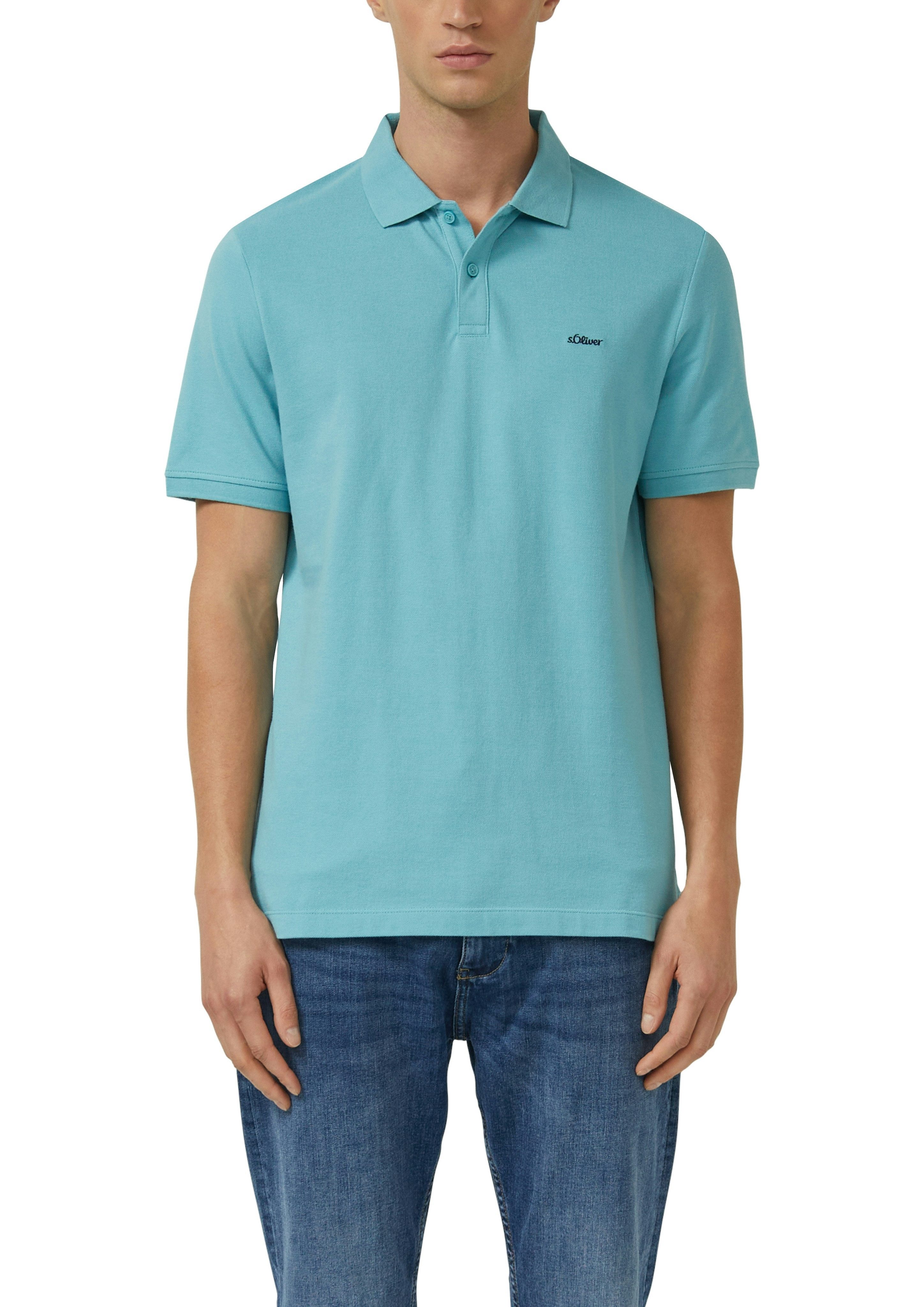 s.Oliver Poloshirt mit Logostickerei