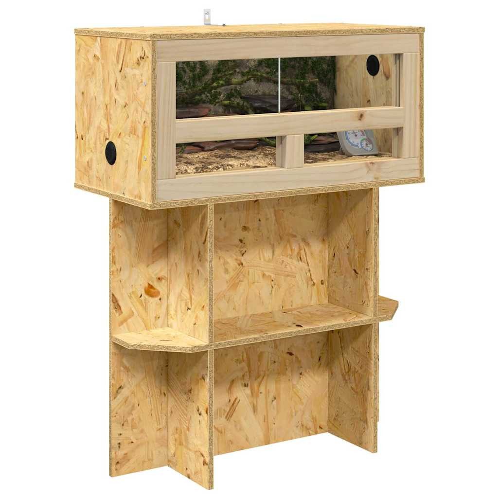 vidaXL Terrarium Terrarienbasis mit Regal Braun 60 x 30 x 50 cm OSB