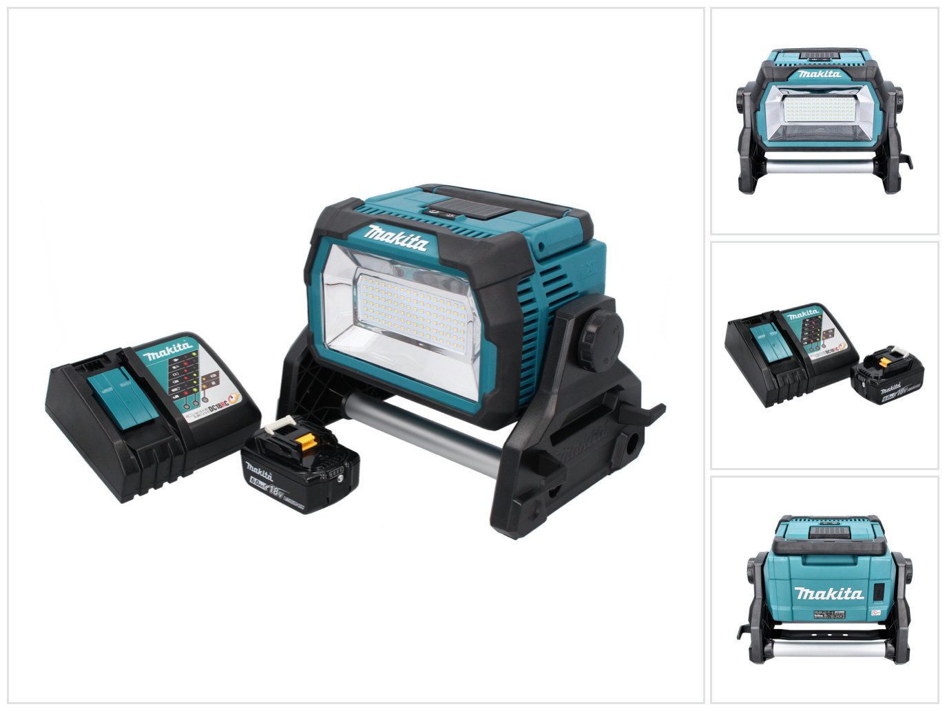 Makita Baustrahler DML 809 RG1 Akku LED Baustrahler 18 V 10000 lm + 1x Akku 6,0 Ah