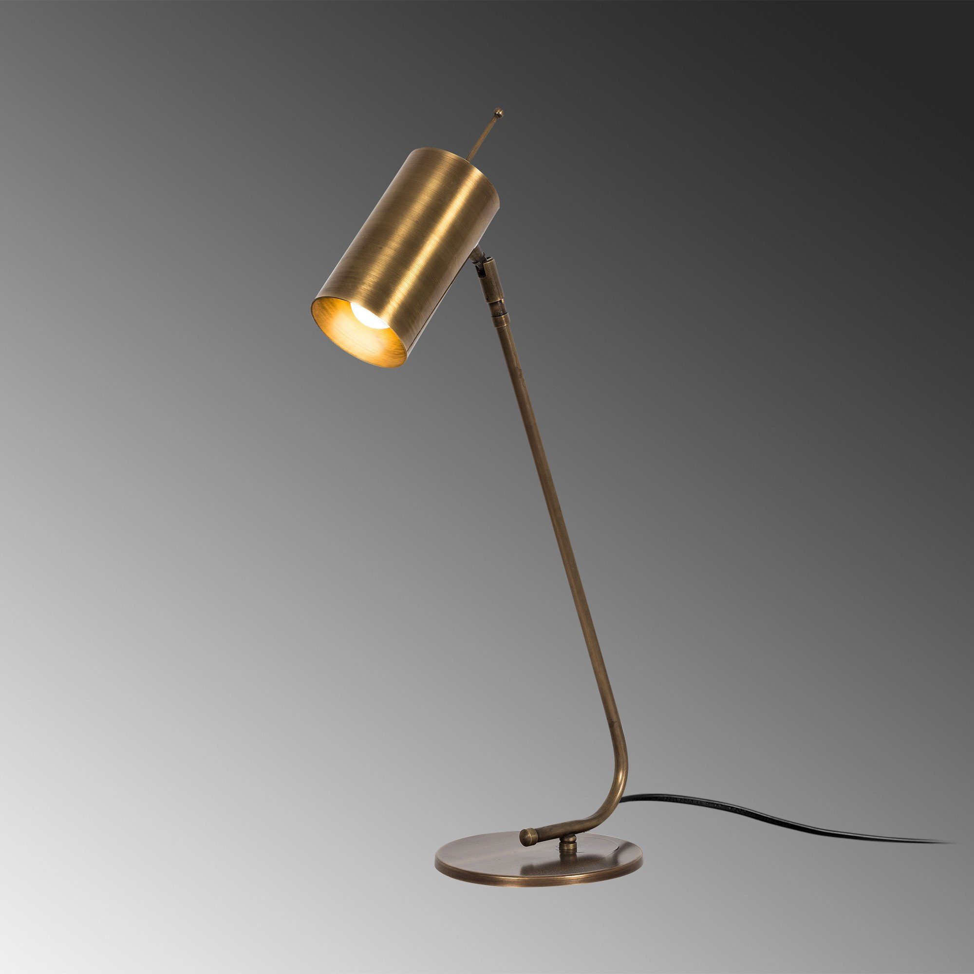 26 cm, Opviq x ABY, Jahrgang, Sivani Metallkörper 8 Schreibtischlampe