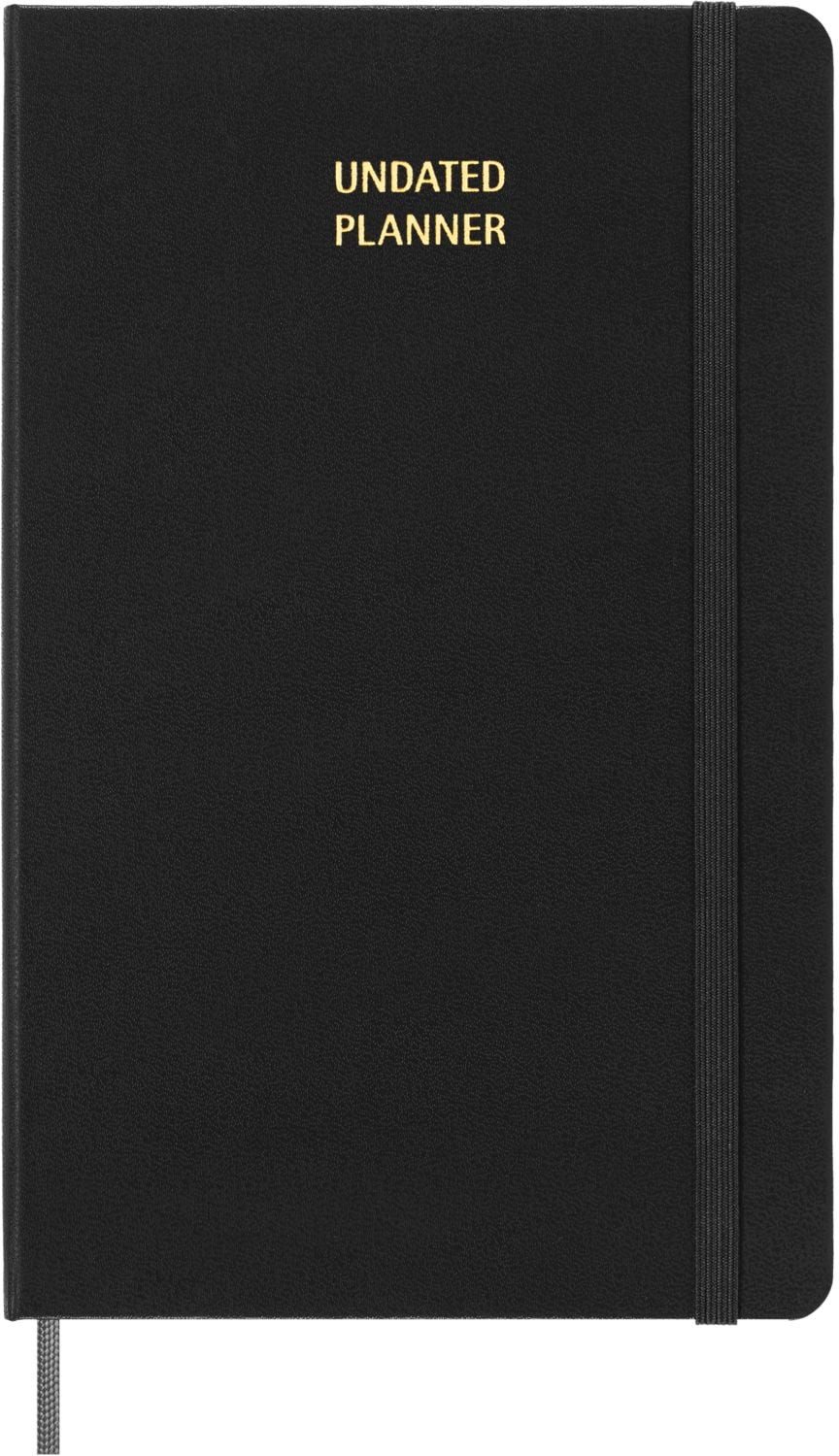 MOLESKINE Buchkalender Moleskine undatierter Wochen Notizkalender, L/A5, 1 Wo = 1 Seite, Rech