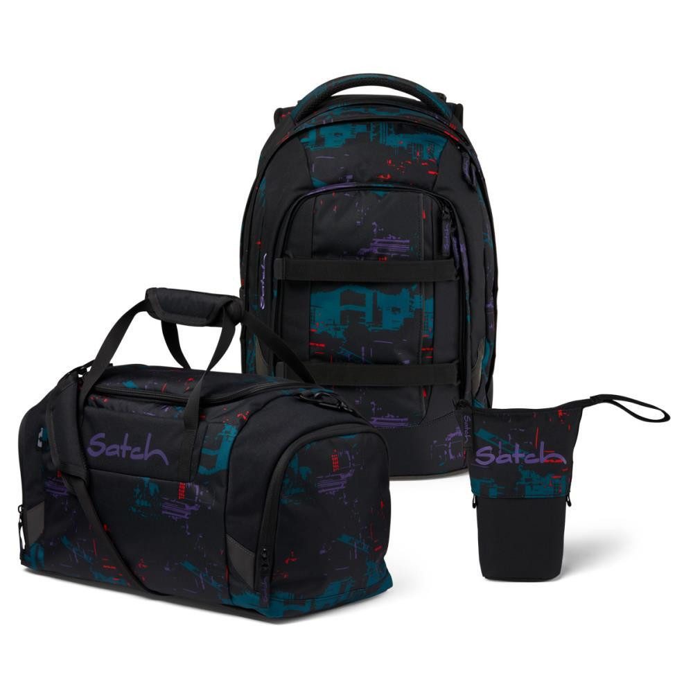 Satch Schulrucksack Pack (3tlg., inkl. Pencil Slider und Sporttasche)