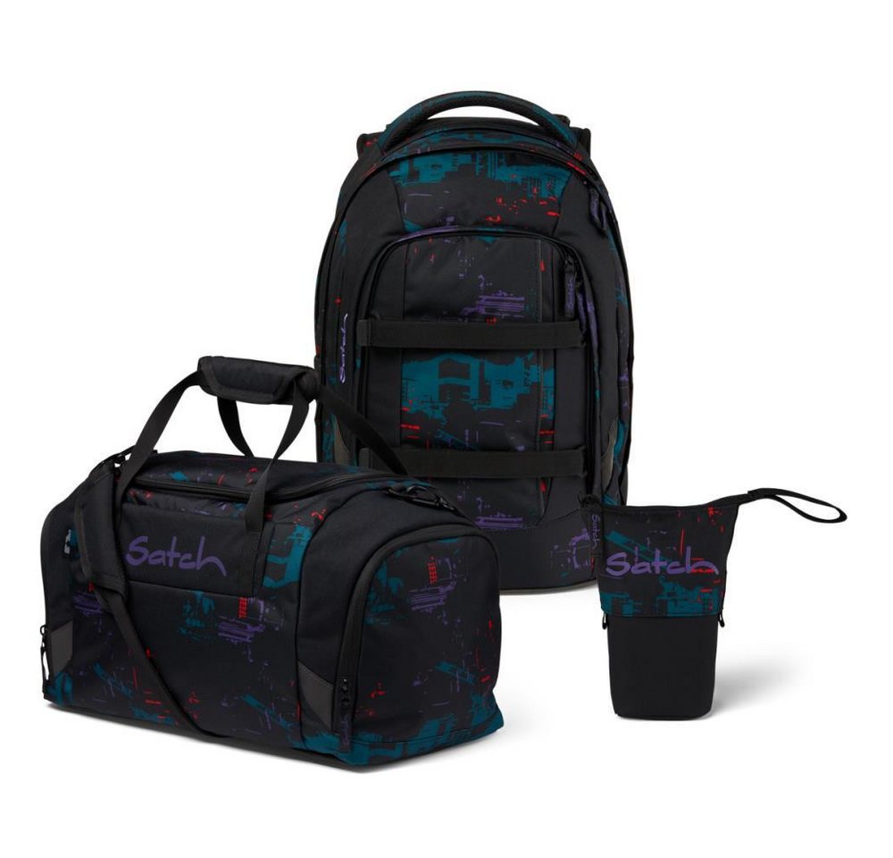 Satch Schulrucksack Pack (3tlg., inkl. Pencil Slider und Sporttasche)