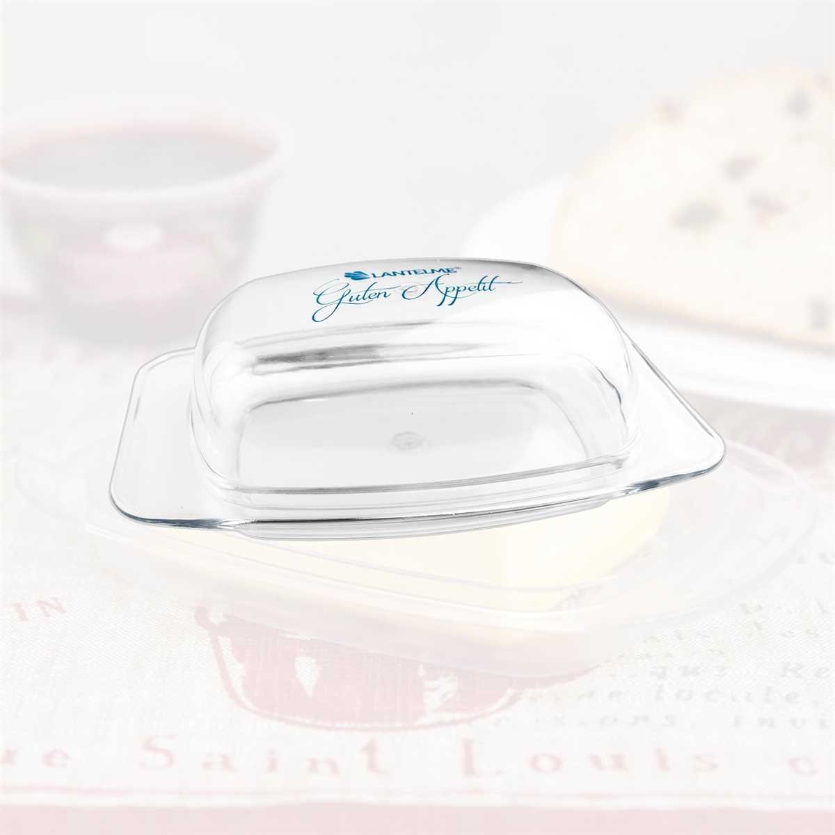 Lantelme Butterdose Butterdose Butter (Spar-Set, für 2 250gr 2-tlg., Butterdosen), Stück transprente transparent, bis