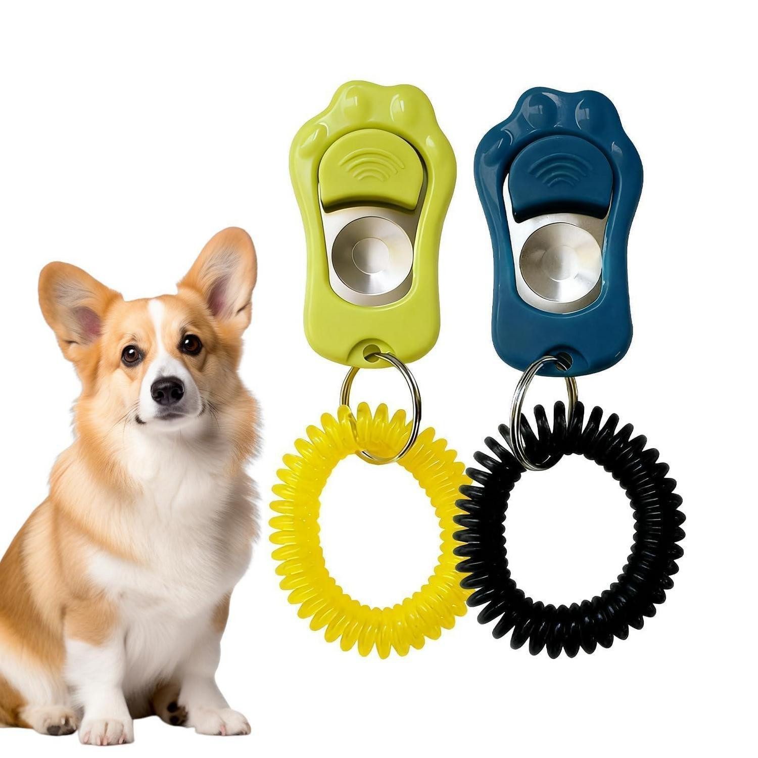 LuxusKollektion Klicker 2er Set Hundeklicker m. Armband & Sound-Regulierung