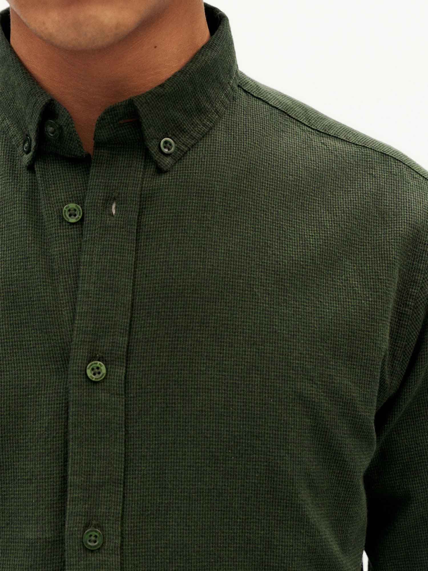 Thinking Mu Langarmhemd Microchecks Ant Shirt