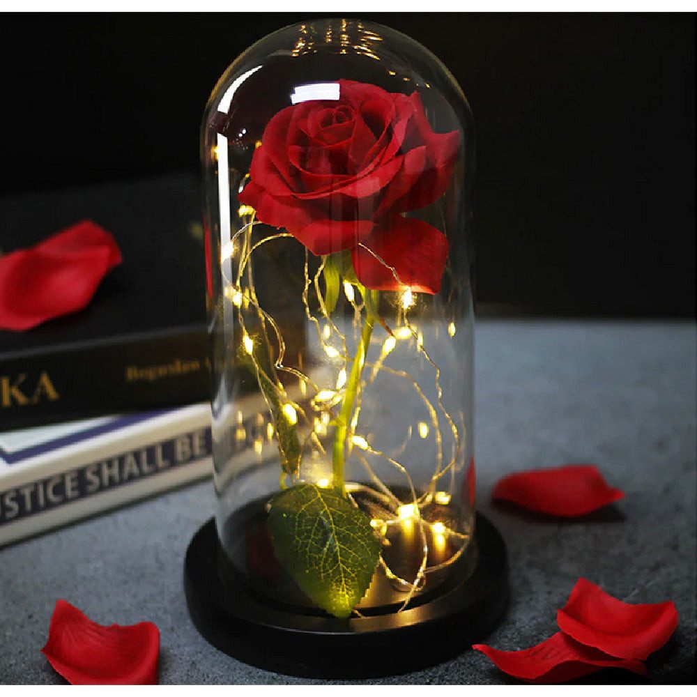 Da Meso Geschenkbox Ewige Rose im Glas Rose Geschenke für Frauen Rose in Glaskuppel – Bild 2 von 5