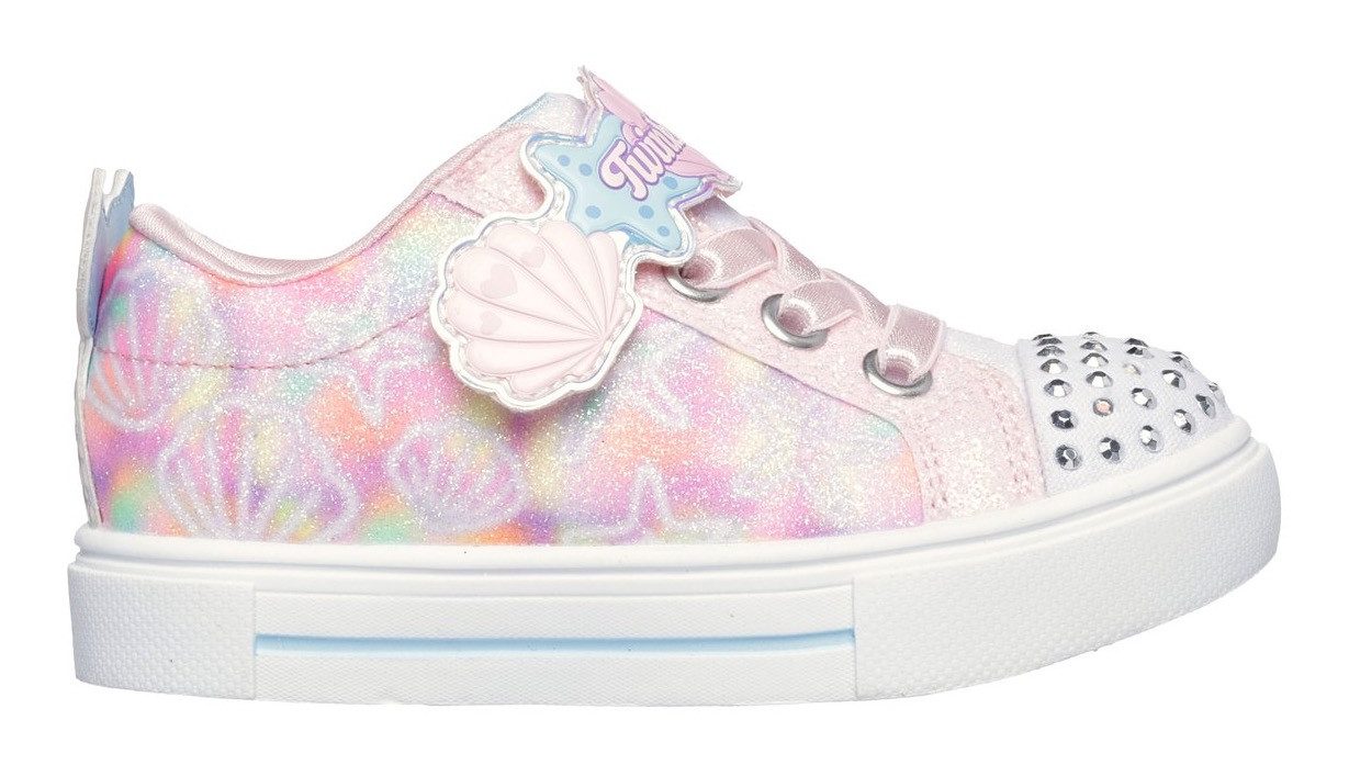 Skechers TWINKLE SPARKS LIGHTS Lauflernschuh Sneaker,Blink,-Klettschuh mit Glitzer, Größenschablone zum Download