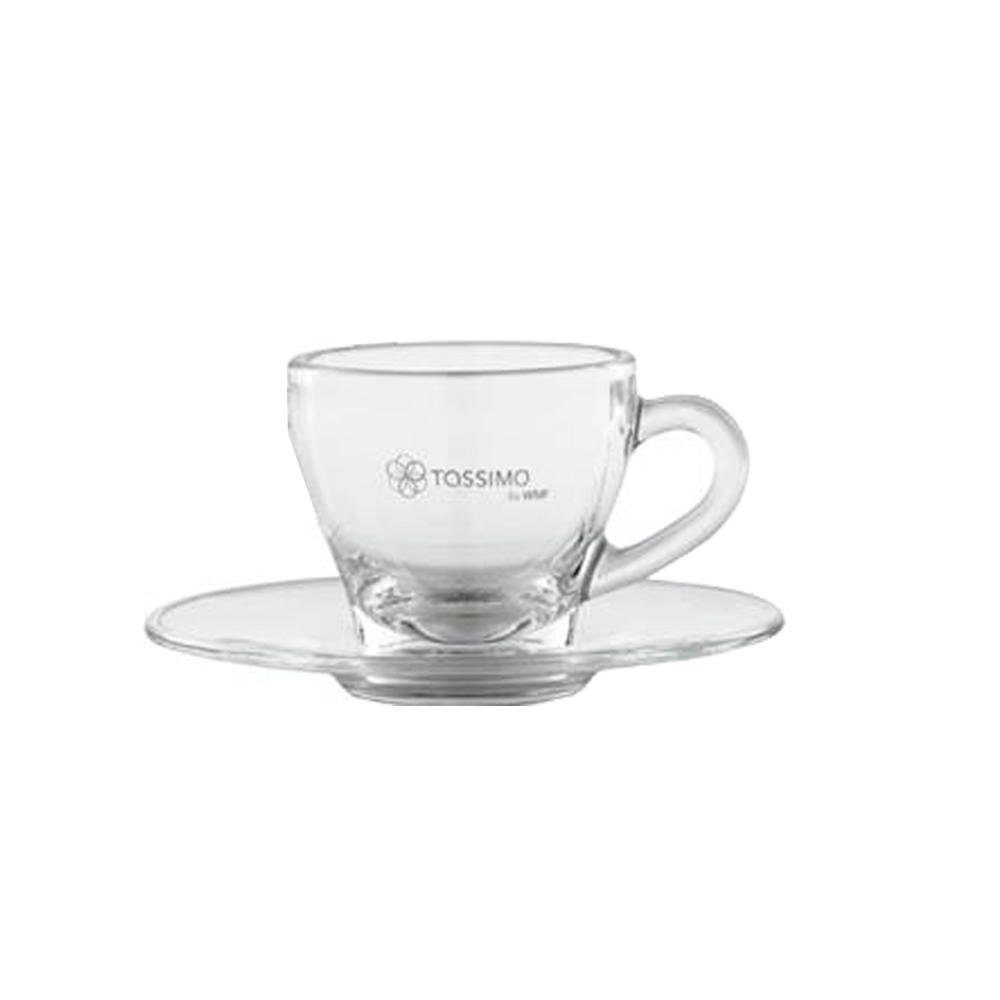 Espressotasse Espresso-Glastasse mit Untertasse 80 ml