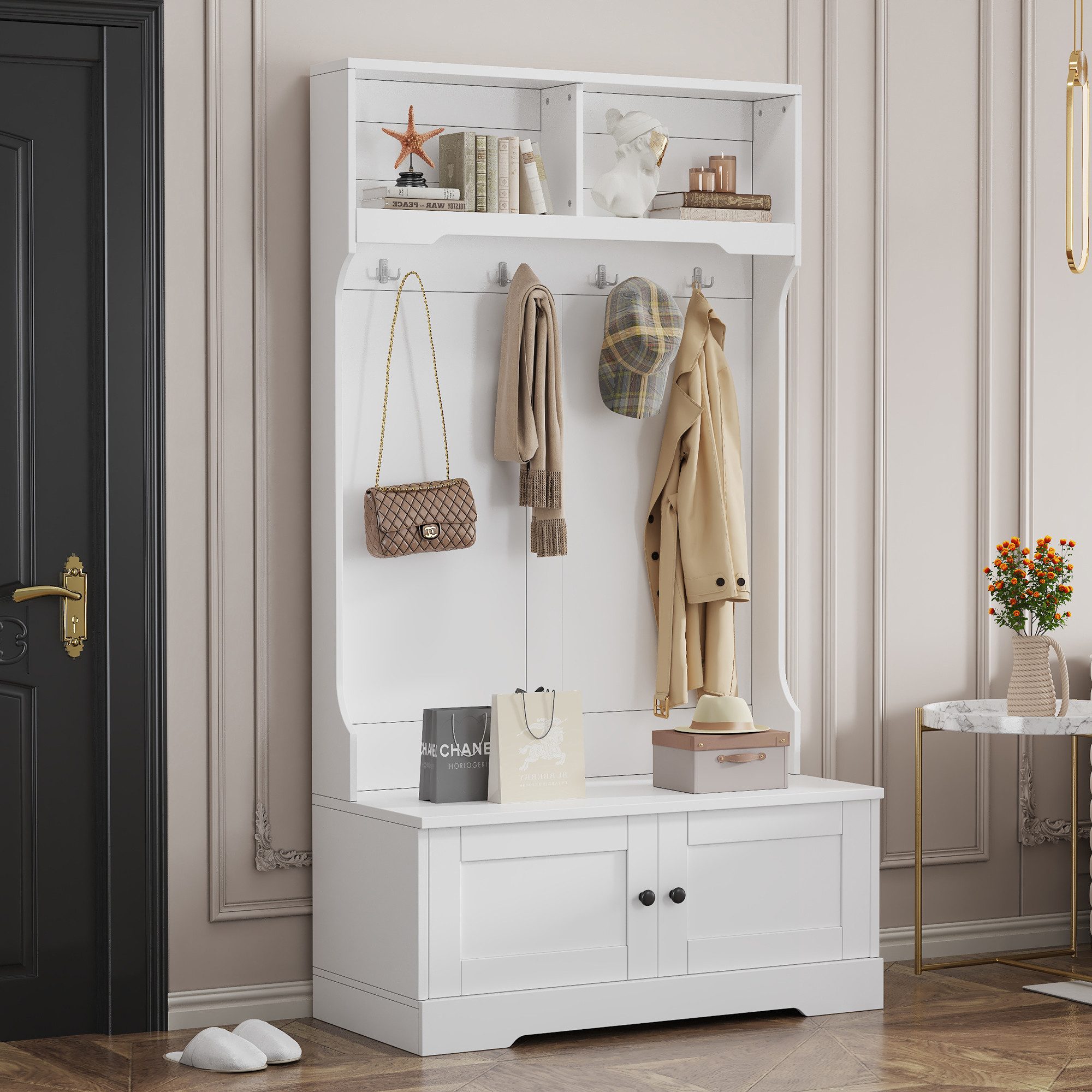 MODFU Garderoben-Set Kleiderständer, Garderobe, Schuhschrank, (Eingangsschr günstig online kaufen