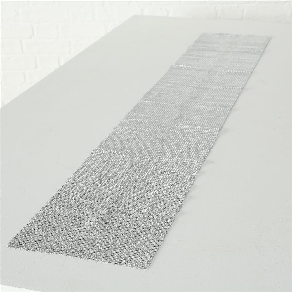 BOLTZE Tischläufer Glamour, 150 x 25 cm, Silber, Elegantes Design