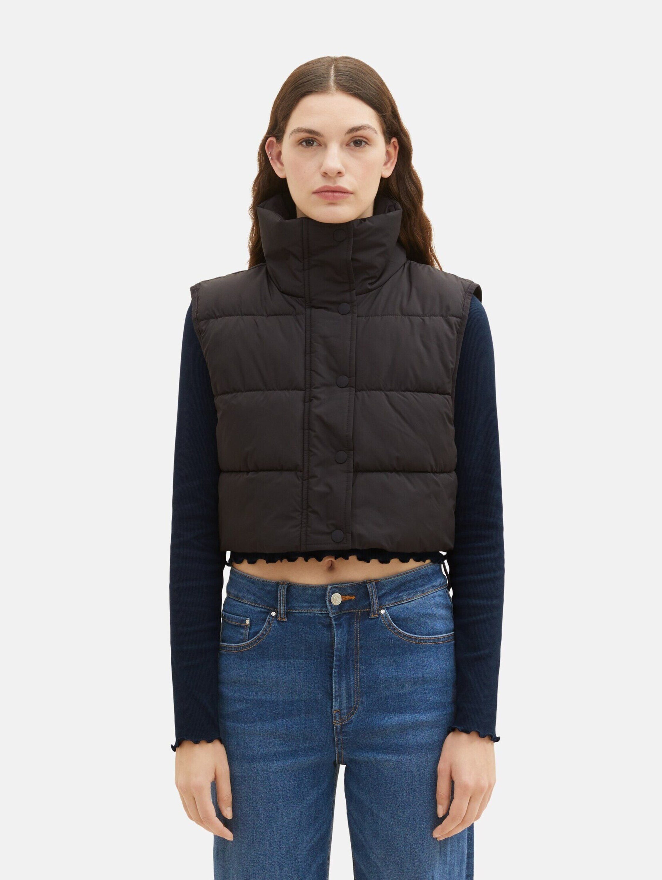 TOM TAILOR Denim Steppweste (1-tlg) Plain/ohne Details