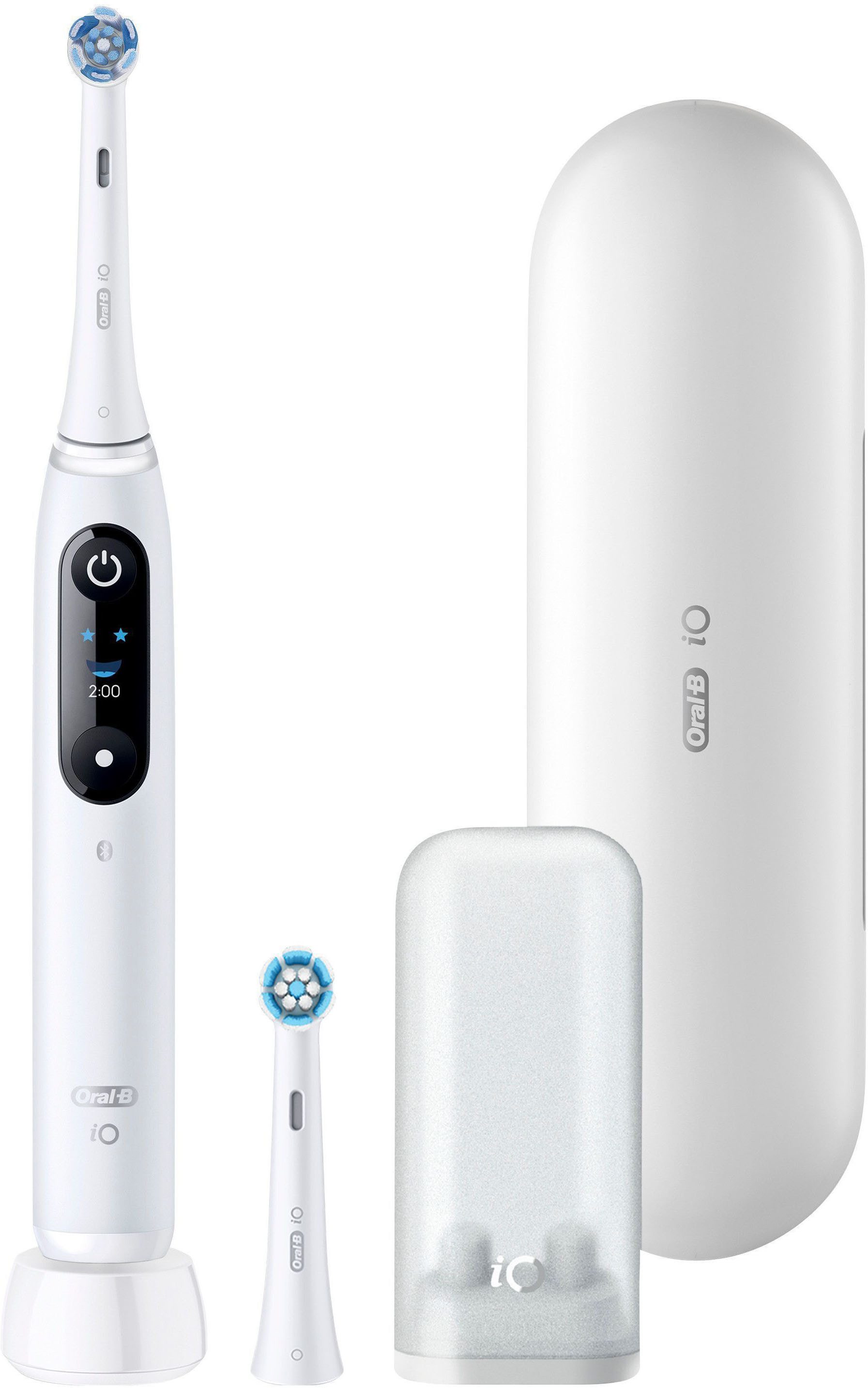 Oral-B Elektrische Zahnbürste iO 6, Aufsteckbürsten: 2 St., mit Magnet-Technologie, Display, 5 Putzmodi, Reiseetui