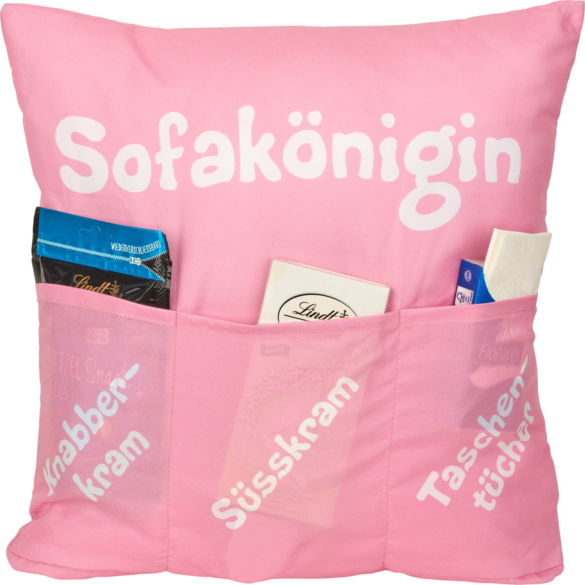 HERGO Creation Chillkissen Als Geschenkartikel - Für jeden bestimmt das passende Design dabei. (Komplettes Kissen mit Bezug und Innenfutter, 3 Taschen für die individuelle Befüllung), Vatertag, Muttertag, Geburtstag, Weihnachten