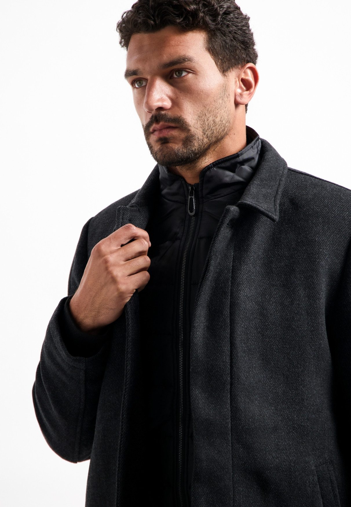 NO EXCESS Anorak Jacket Mid Long Fit Detachable Fron