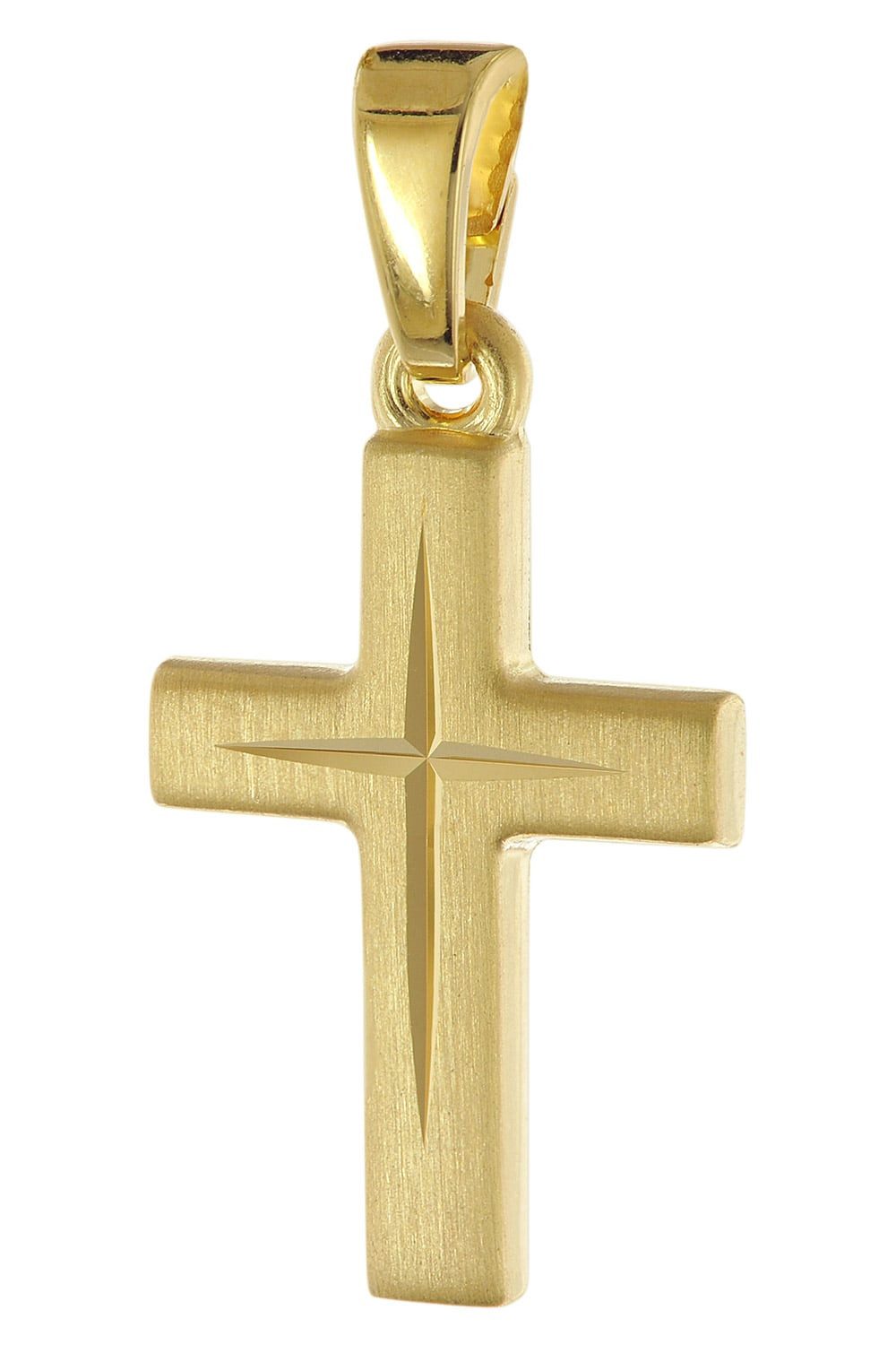 Kreuzanhänger Kreuz-925 Silber Vergoldet 16 mm