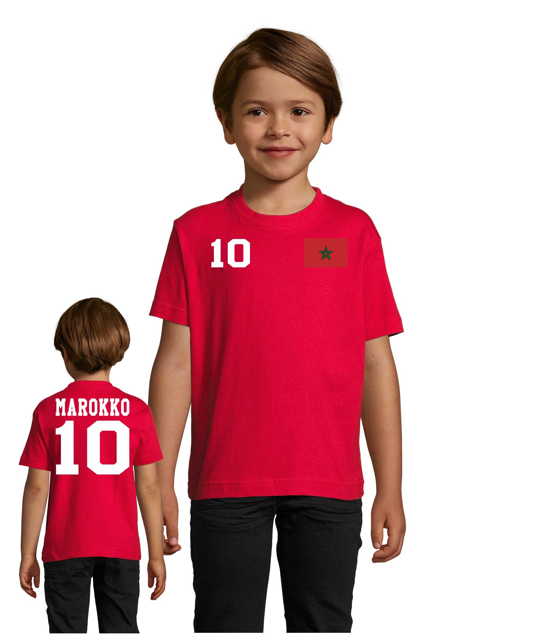 Blondie & Brownie T-Shirt Kinder Marokko Morocco Sport Trikot Fußball  Meister WM Afrika Cup