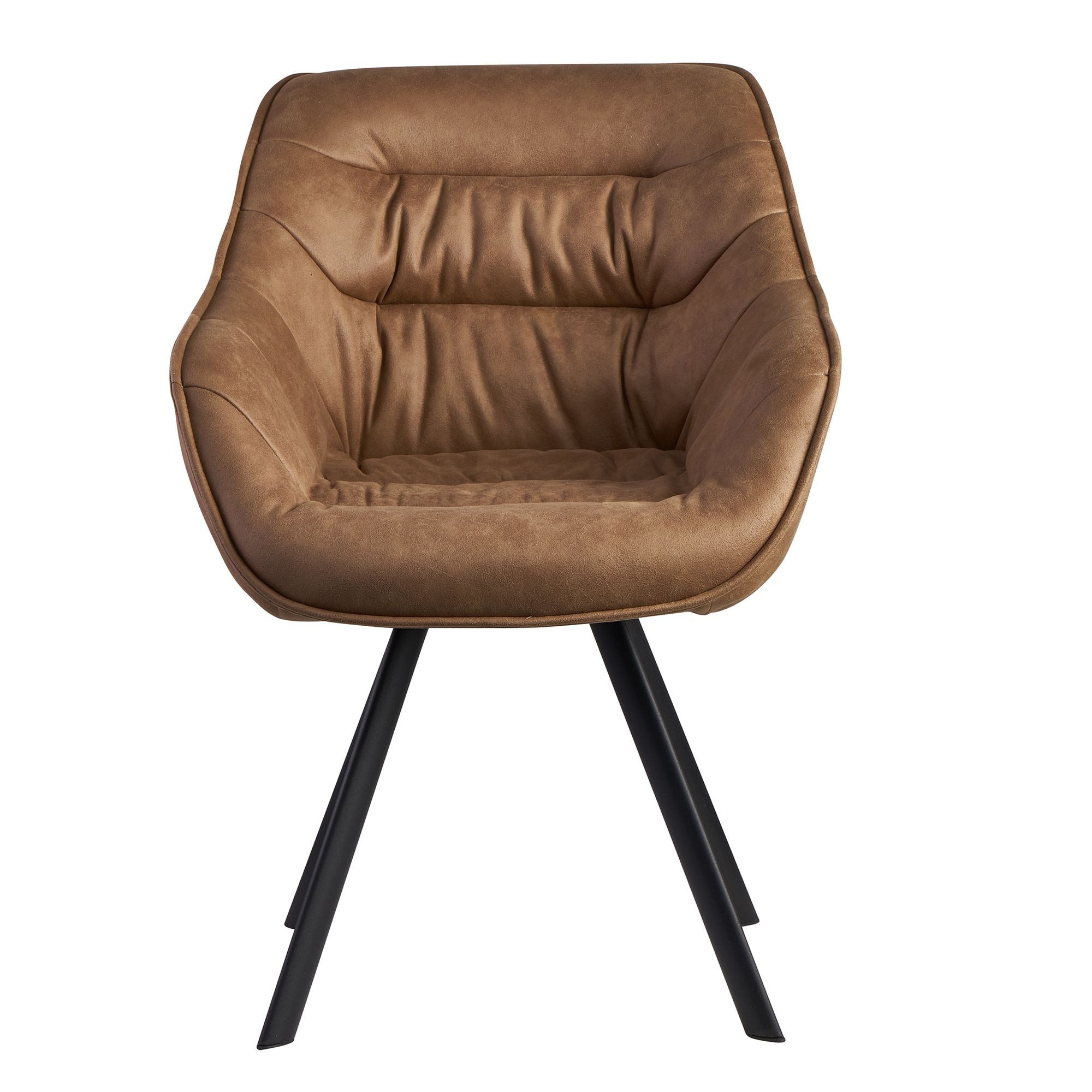 FINEBUY Esszimmerstuhl FB24110 (Küchenstuhl, Wildlederoptik Beige günstig online kaufen