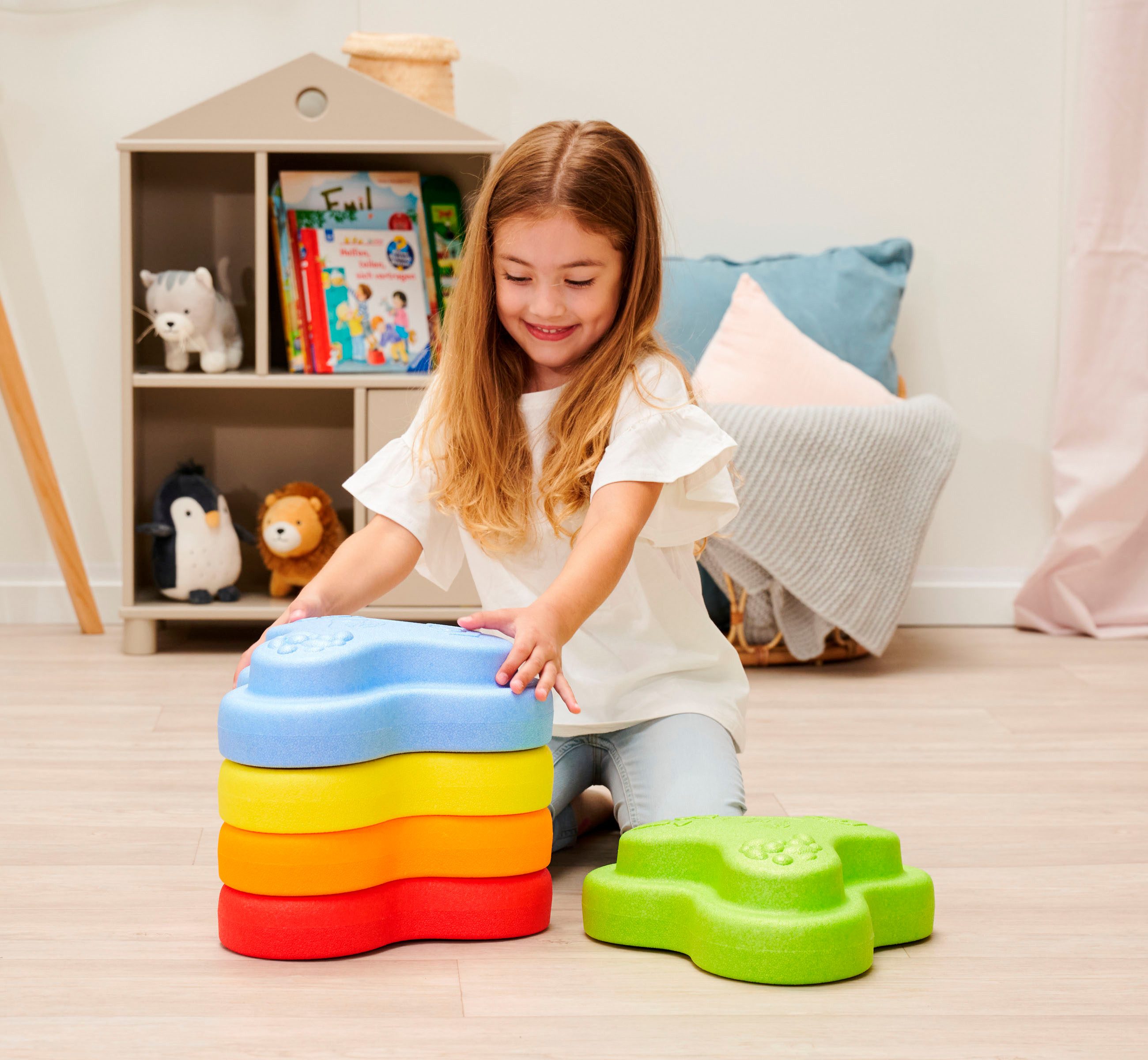 BIG Balancetrainer BIG Heppy Rocks, Spielsteine, mit drei verschiedenen Oberflächenstrukturen
