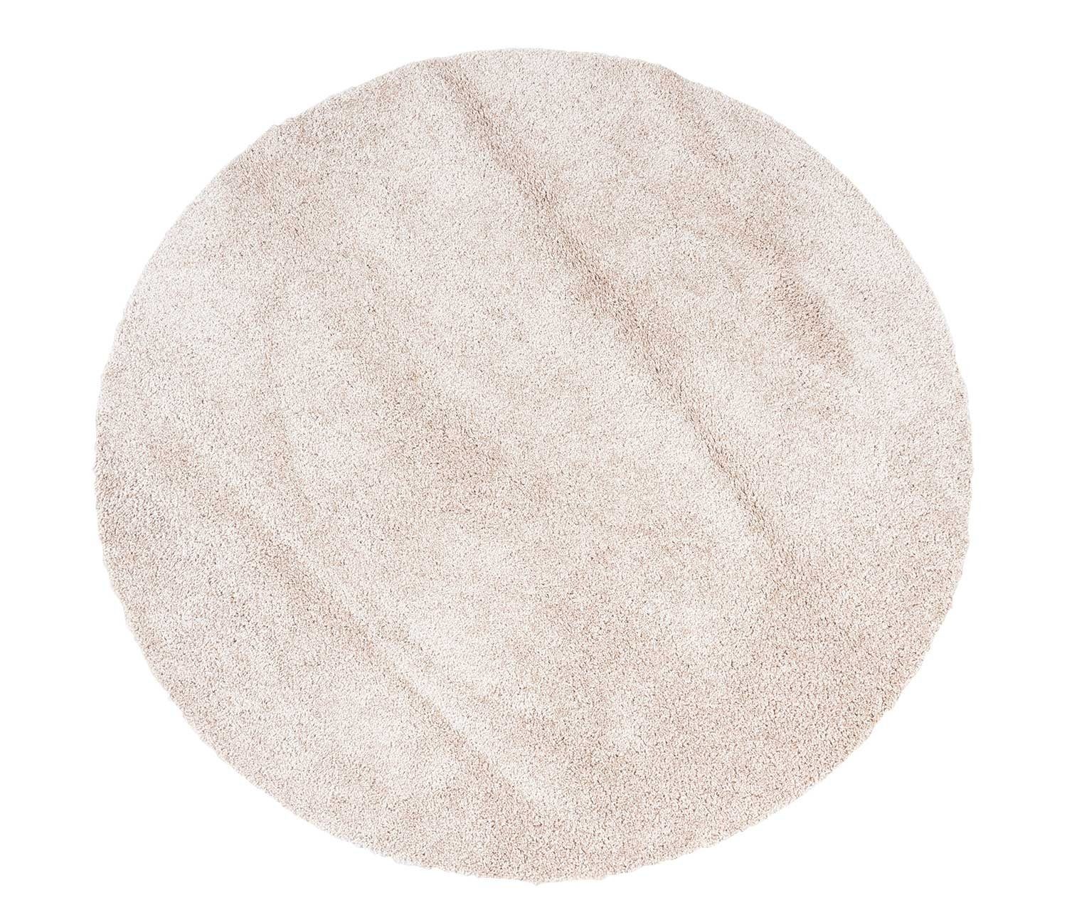Teppich DOLCE, Sand, Ø 160 cm, Polypropylen, Uni, rund, Höhe: 12 mm günstig online kaufen