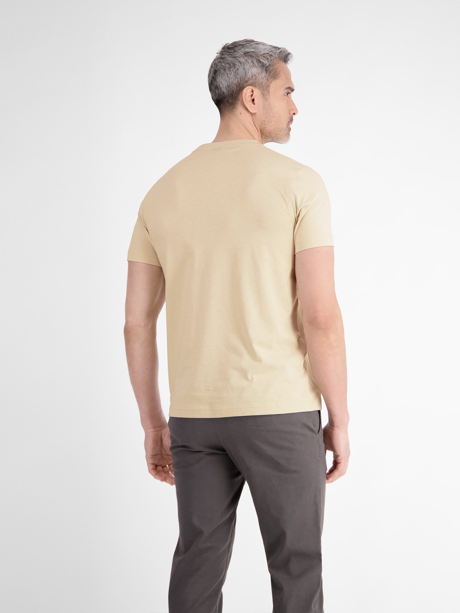 LERROS Rundhalsshirt mit Logo Stickerei