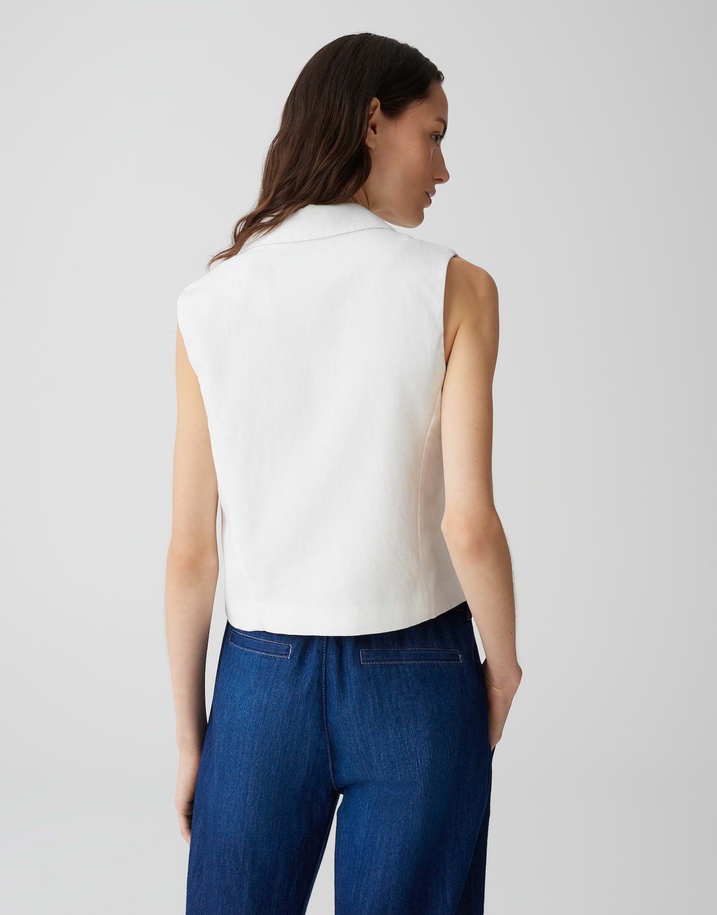 OPUS Anzugweste WINO Regular aus BCI Cotton Leinen Mix