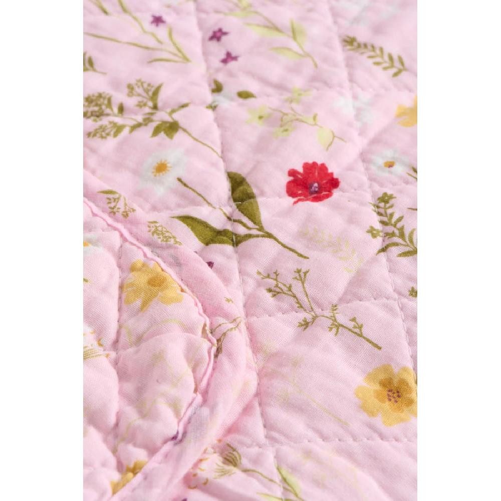 Wohndecke Ib Laursen Quilt Decke Tagesdecke Rosa mit Gartenblumen, Ib Laurs günstig online kaufen