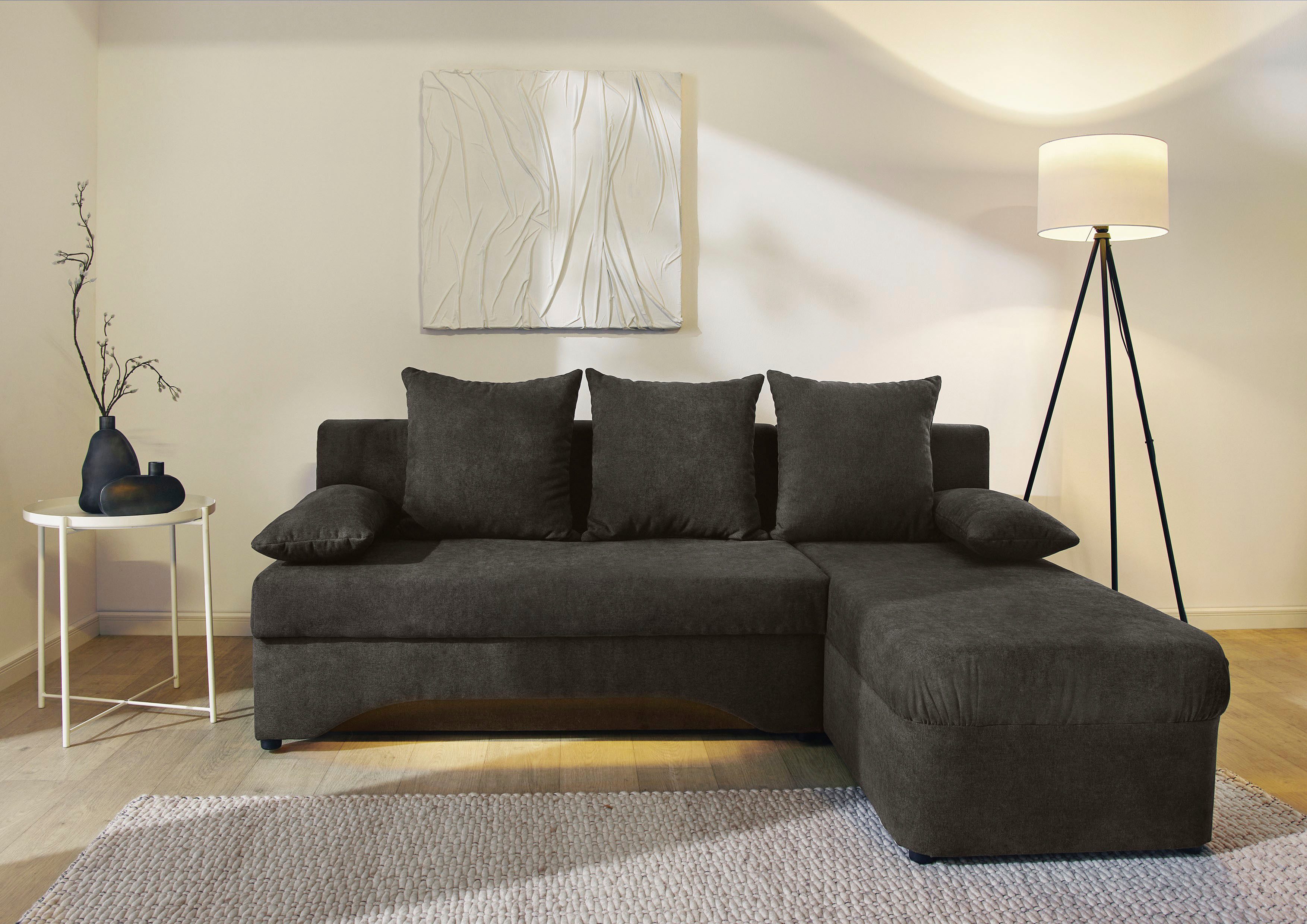 Jockenhöfer Gruppe Ecksofa Starlight L-Form, B: 191 cm, mit Schlaffunktion, Bettkasten & Licht, Unser Dauertiefpreis