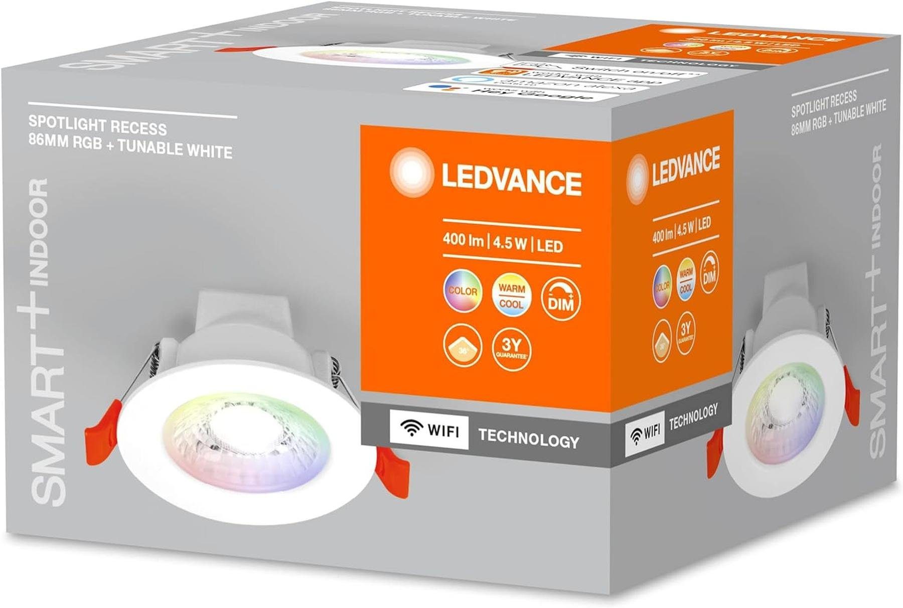 38°Winkel LED Ledvance Farbtemperatur Dimmbar RGB Deckenspot Recess Spotlight LED LEDVANCE