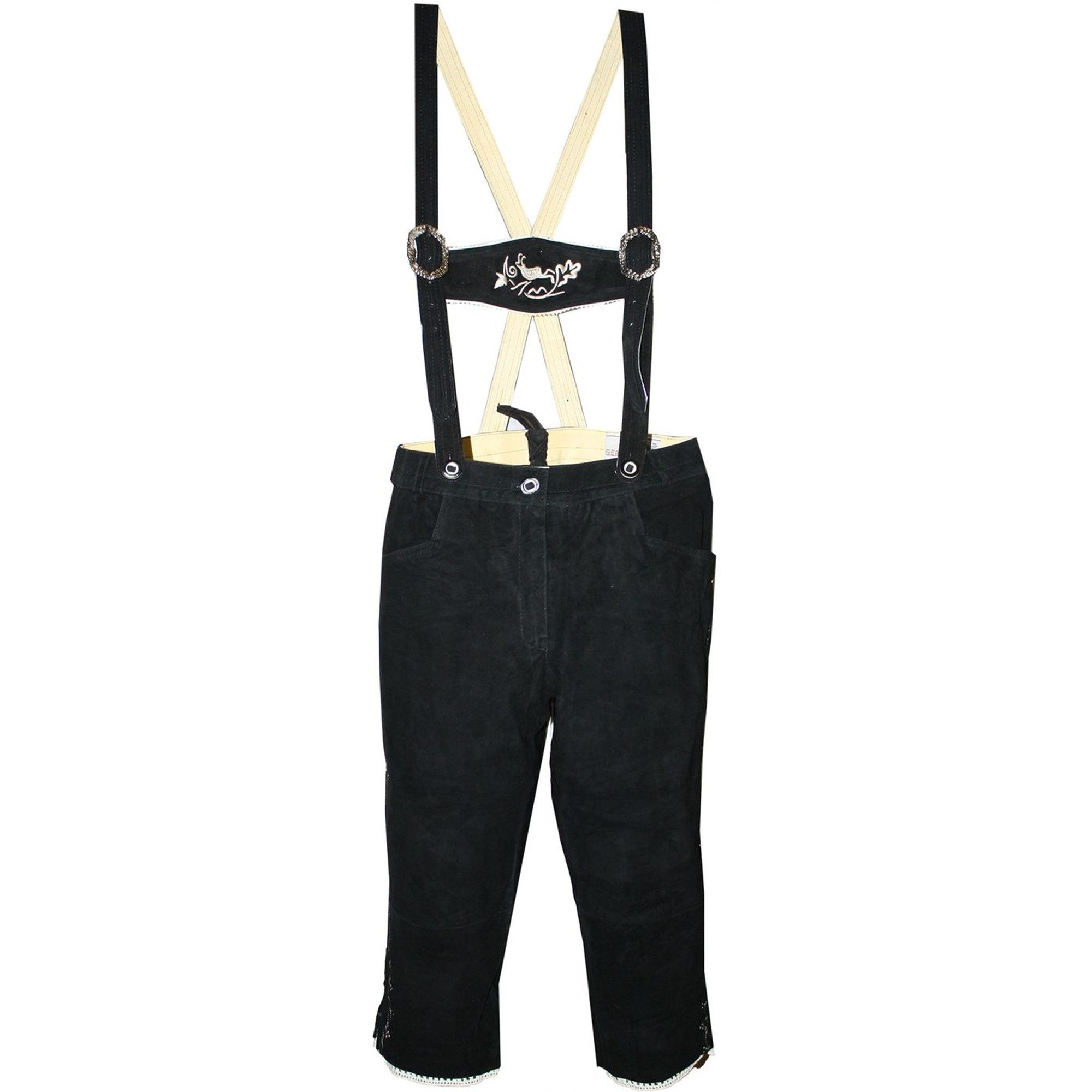German Wear Trachtenlederhose GW1402 Damen Trachten lederhose Kniebundhose Damenlederhose