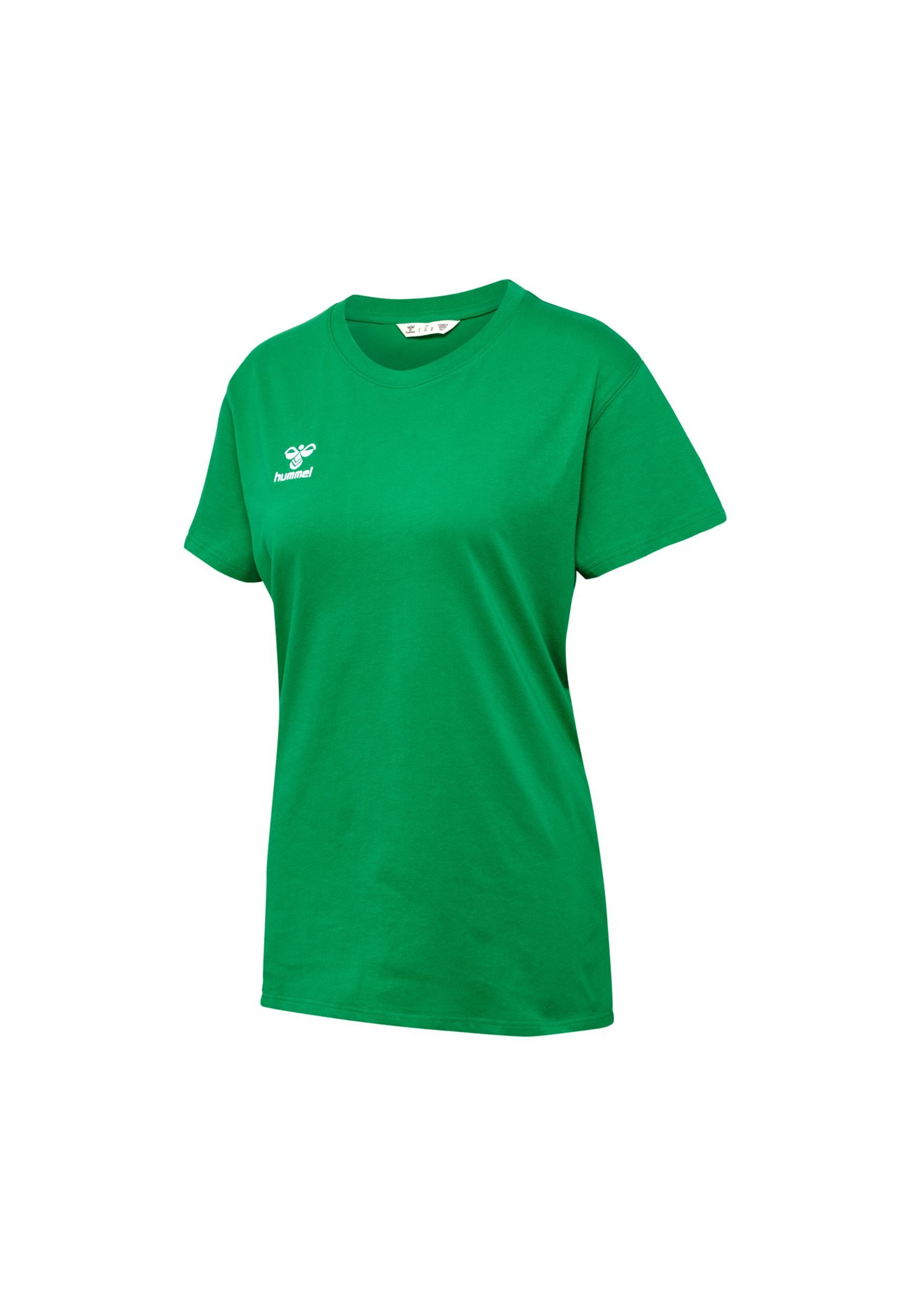 hummel T-Shirt Rundhalsausschnitt gesticktes Logo Regular fit hmlGO 2.0 T-SHIRT S/S WOMAN