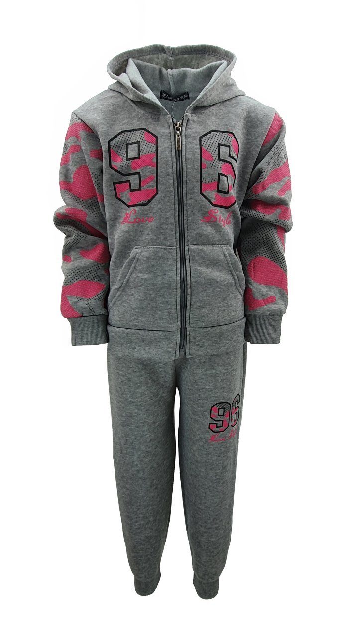 Hessis Freizeitanzug Mädchen Freizeitset, MF549 (Jacke & Jogginghose)