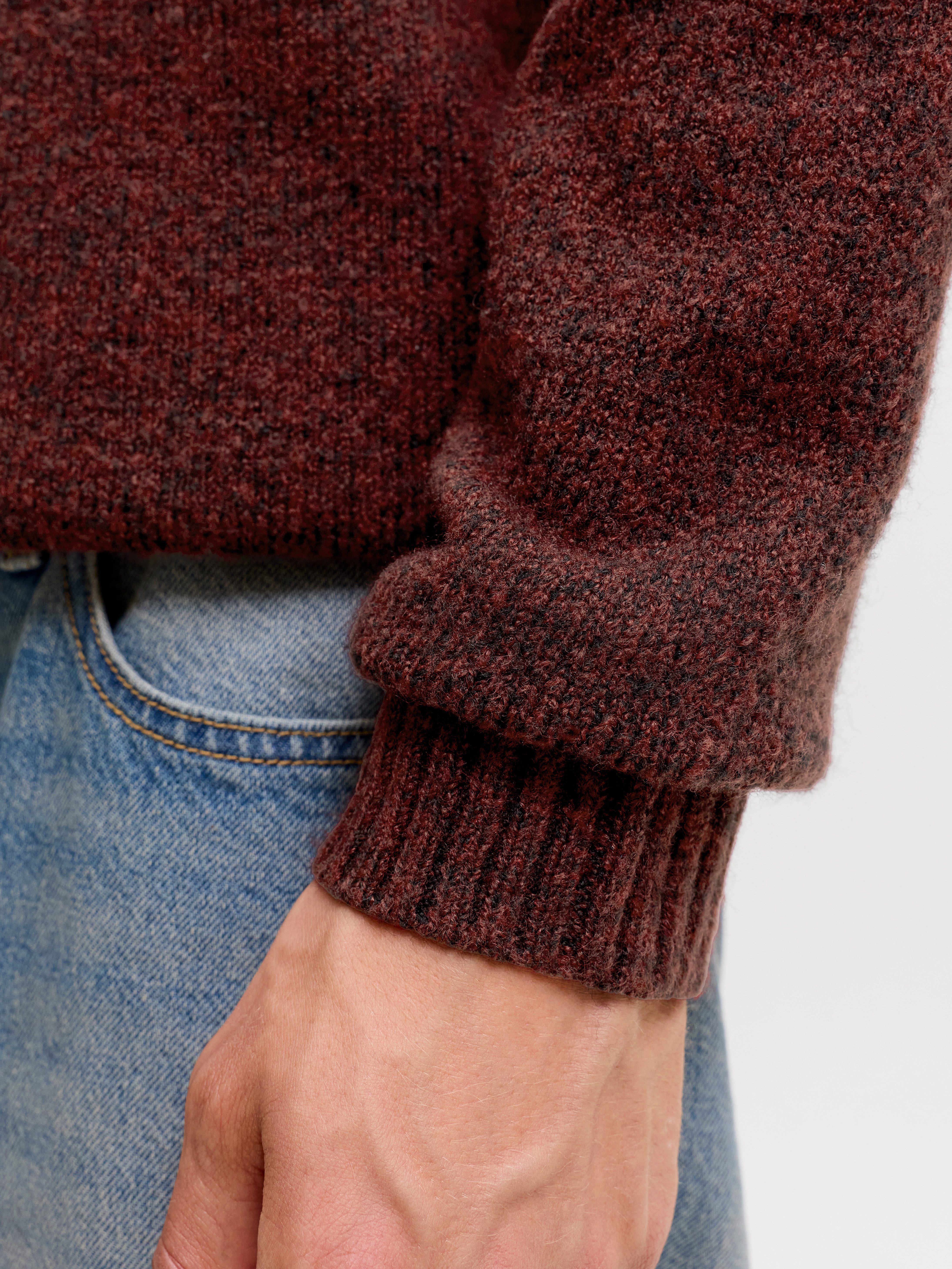 Jack & Jones Rundhalspullover JJESOHO OLLIE KNIT CREW NECK SN Materialmix, relaxed fit – Bild 4 von 5