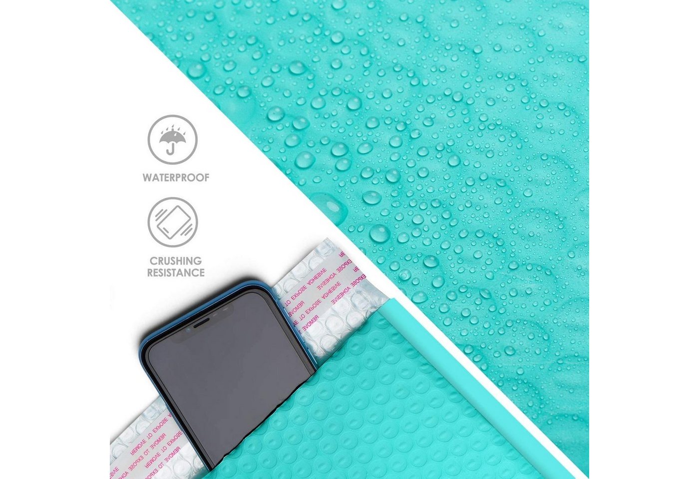 Thumbnail - Switory Versandtasche A6 Luftpolsterumschläge, Gepolsterte Umschläge für die Verpackung, 10.2x17.7cm, 50 Stücke