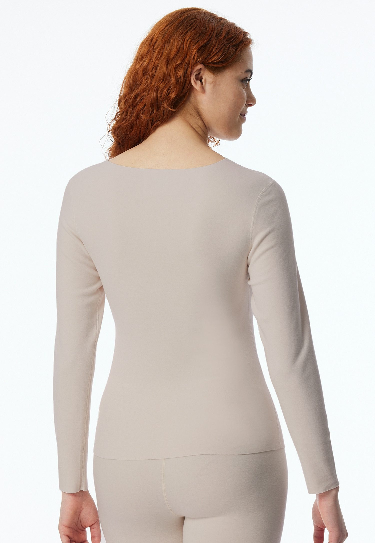 Schiesser Langarmshirt Invisible Soft Warming mit offen geschnittenen Kanten und flachen Nähte