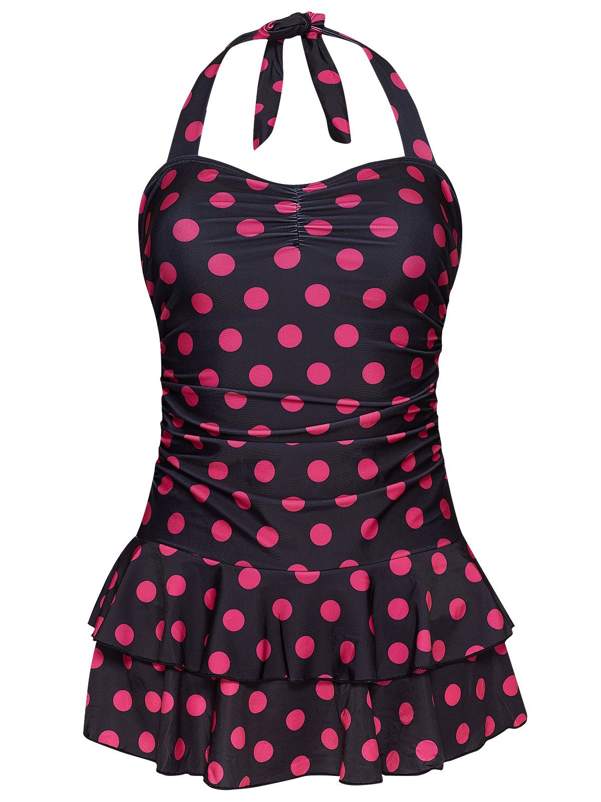 Yonique Neckholder Bikini Oberteil – Vintage Design Mit Push-up, Verstellbaren Trägern Und Tiefem Ausschnitt