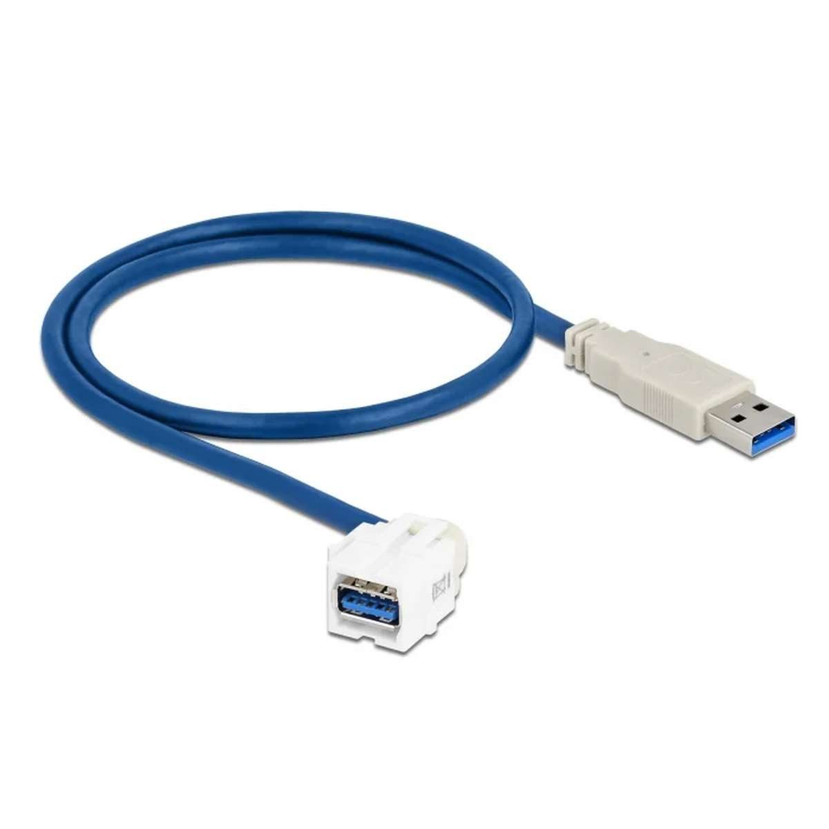 Delock USB-Port DeLOCK Keystone Modul USB 5 Gbps Typ-A Buchse 250° zu Typ-A Stecker