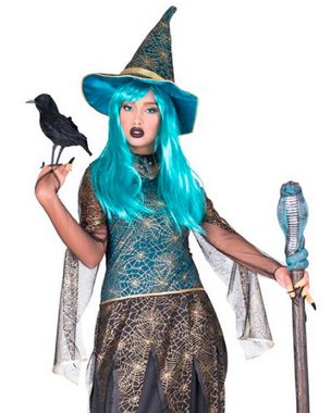 Funny Fashion Hexen-Kostüm Petrol Persia für Damen - Lang - Halloweenkostüm Karneval Fasching