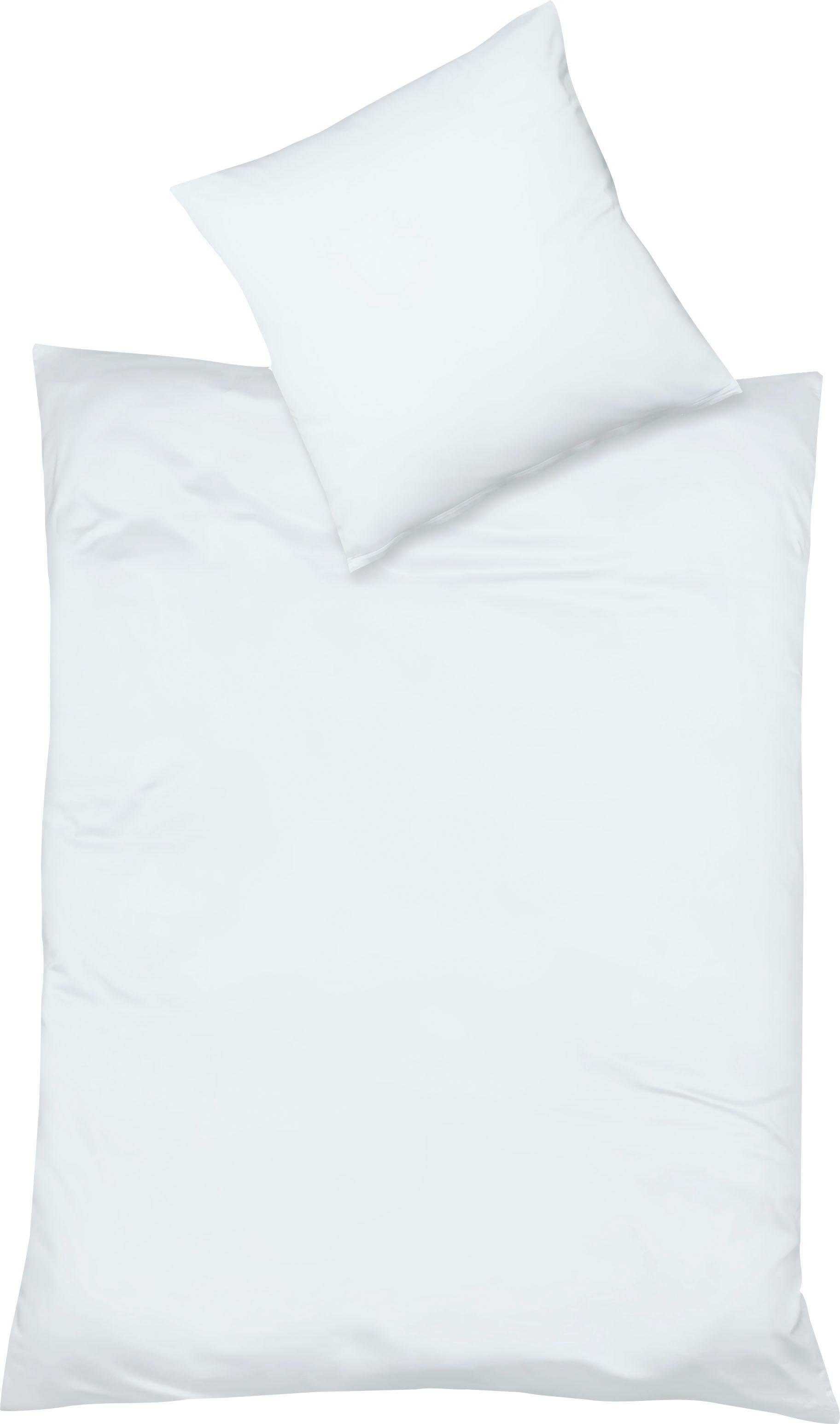 fleuresse Bettwäsche Colours in 135x200, 155x220 oder 200x200 cm, Mako-Satin, 2 teilig, Bettwäsche aus 100% Baumwolle, uni, mit Reißverschluss