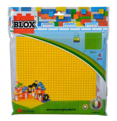 SIMBA Spielbausteine Konstruktionsspielzeug Blox 4x Bauplatte bunt je 25x25cm 104114556