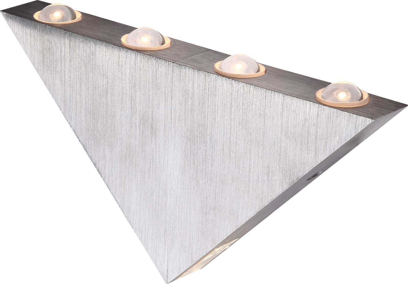 GLOBO LIGHTING Wandleuchte Wandleuchte Wandlampe Dreieck Aluminium gebürstet 7602