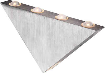 Globo Wandleuchte Wandleuchte Wandlampe Dreieck Aluminium gebürstet 7602