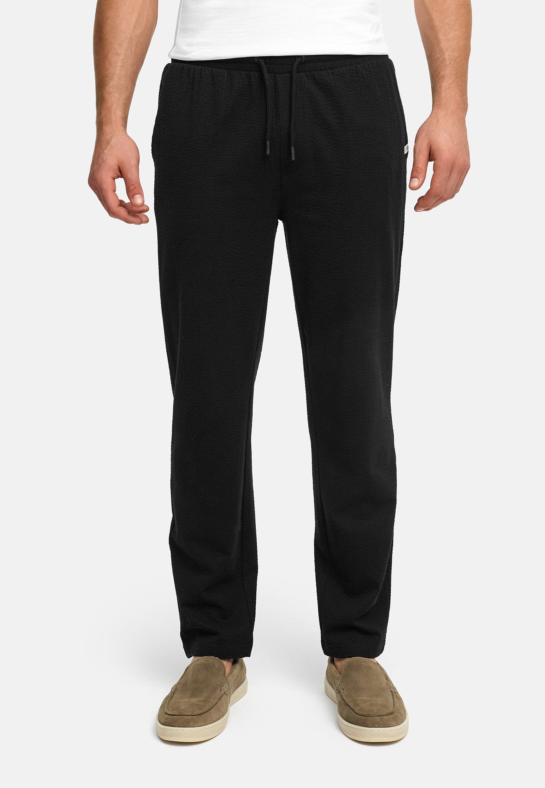 Indicode Chinohose Herren INNogo Strukturierte Chino Pant mit feiner Struktur, elastischem Bund und Tunnelzug